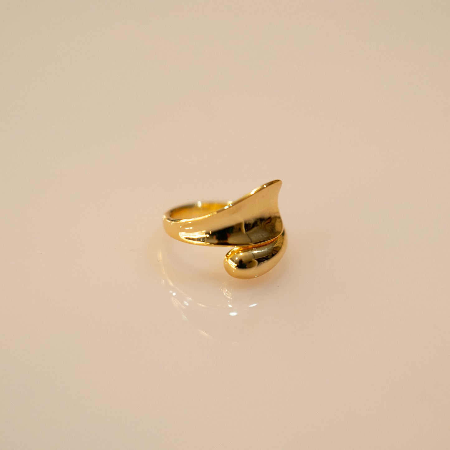 Unisex 18k Gold Vermeil Sculptural Wrap Ring