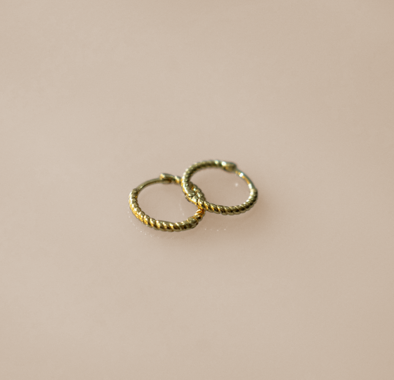 18K Gold Vermeil Cuban Huggie Hoops | Sterling Silver Unisex Earrings