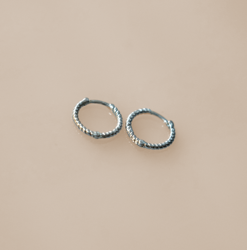 18K Gold Vermeil Cuban Huggie Hoops | Sterling Silver Unisex Earrings