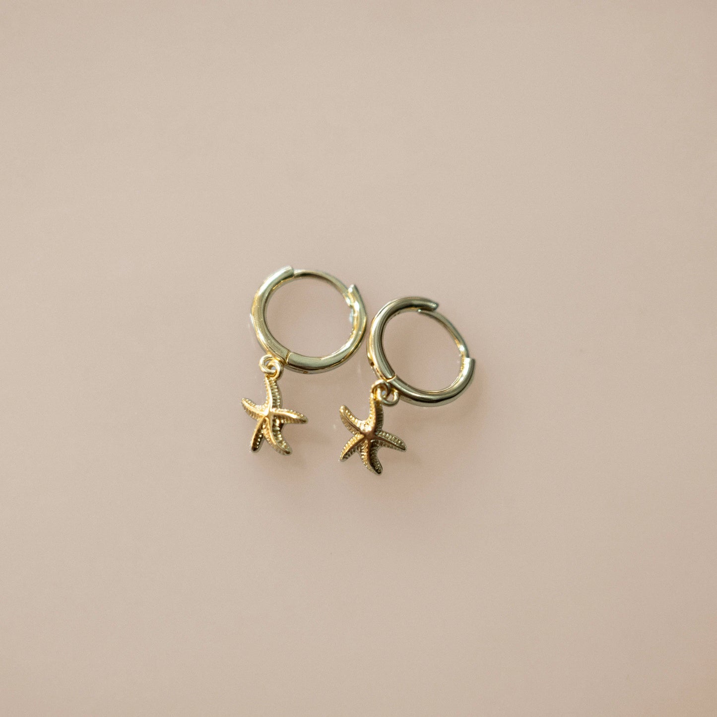 Starfish Huggie Hoop Earrings