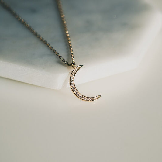 Crescent Moon Charm Necklace