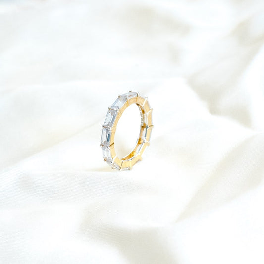 Baguette CZ Ring in 18K Gold Vermeil - Sterling Silver Jewelry