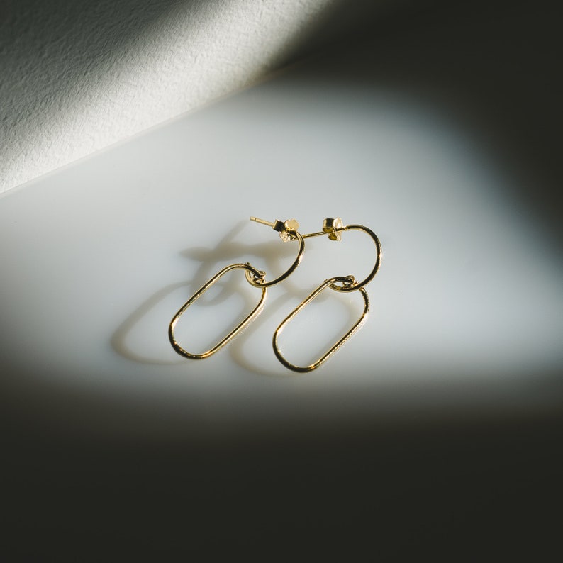 C-Hoop Safety Pin Earrings