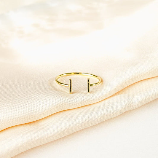 Open Gold Bar Ring