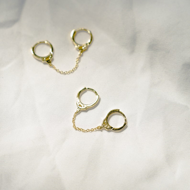 Handcuff Chain Hoop Earrings