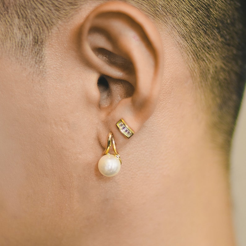 Helix Baguette Stud Earrings